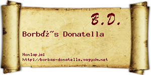 Borbás Donatella névjegykártya